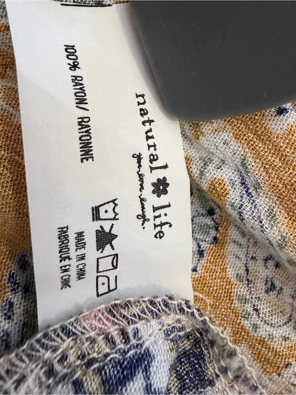 Natural Life Patchwork Floral Boho Maxi Skirt 100% Rayon Small - Picture 9 of 10
